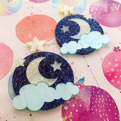 Butter Dreams - Starry, Starry Night Statement Dangles