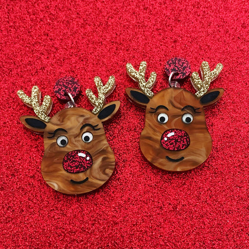 Rudy - Santa's Little Sidekick Reindeer Christmas Dangles