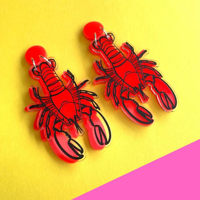 Pinchy Lobster Summer Statement Dangles