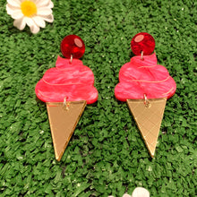 Ms Whippy Giant Ice Cream Acrylic Dangles - Strawberry Swirls Forever