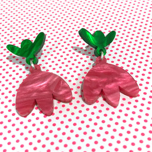 Strawberry Blossom Drop Mini Dangles