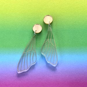 Golden Flutterby Fairy Wing Dangles